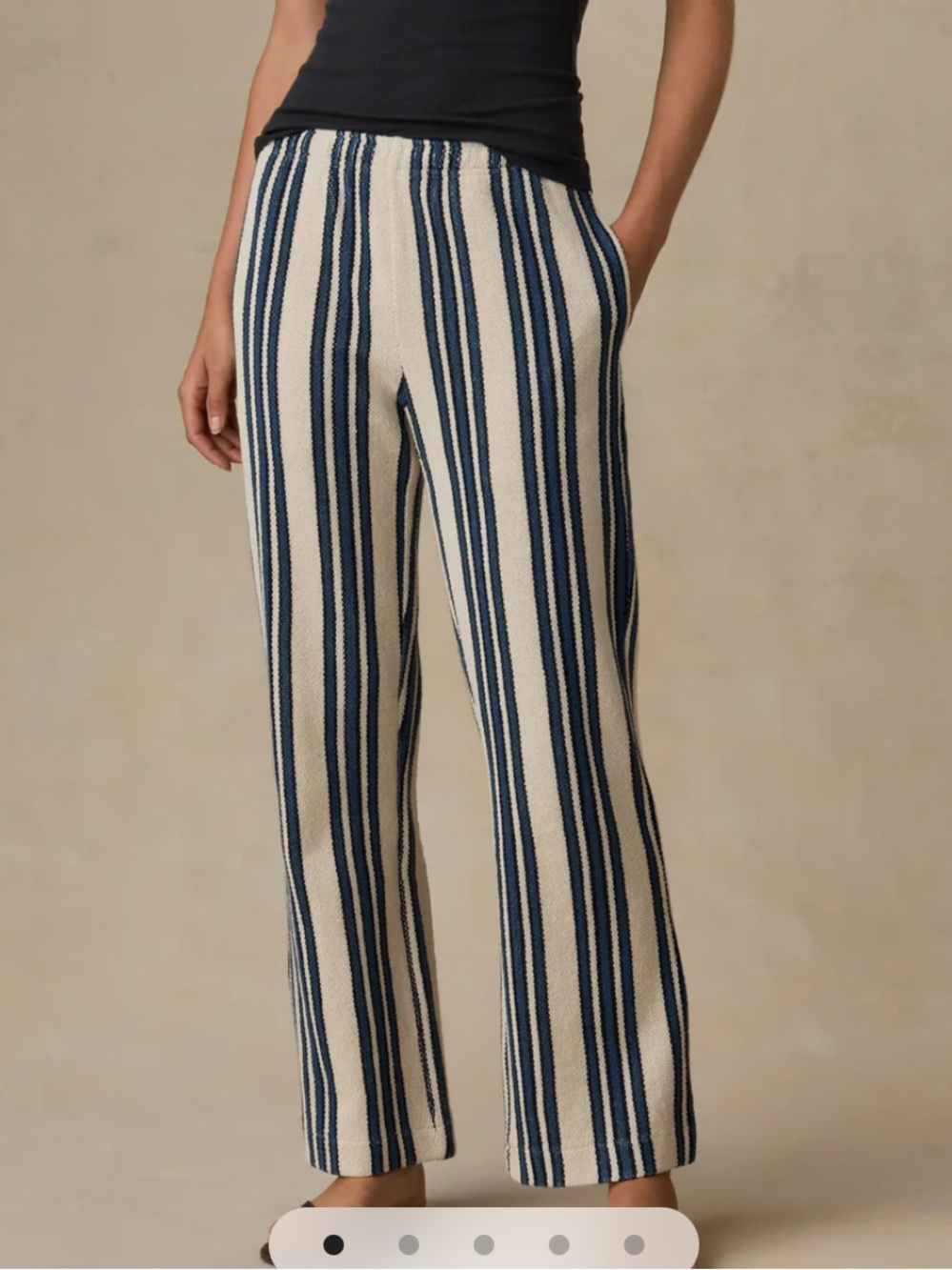 Faherty Women Baja Pant Kingfisher Stripe SMALL NWT